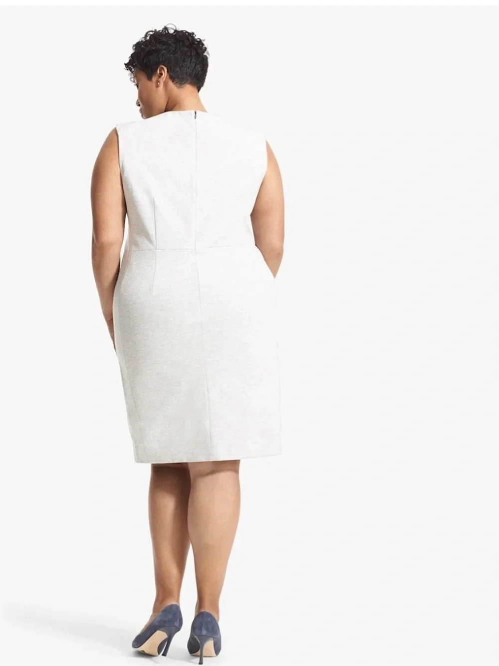 M.M. LaFleur Katie Twill Ponte Sheath Dress in Heather Gray Size 24 NWT